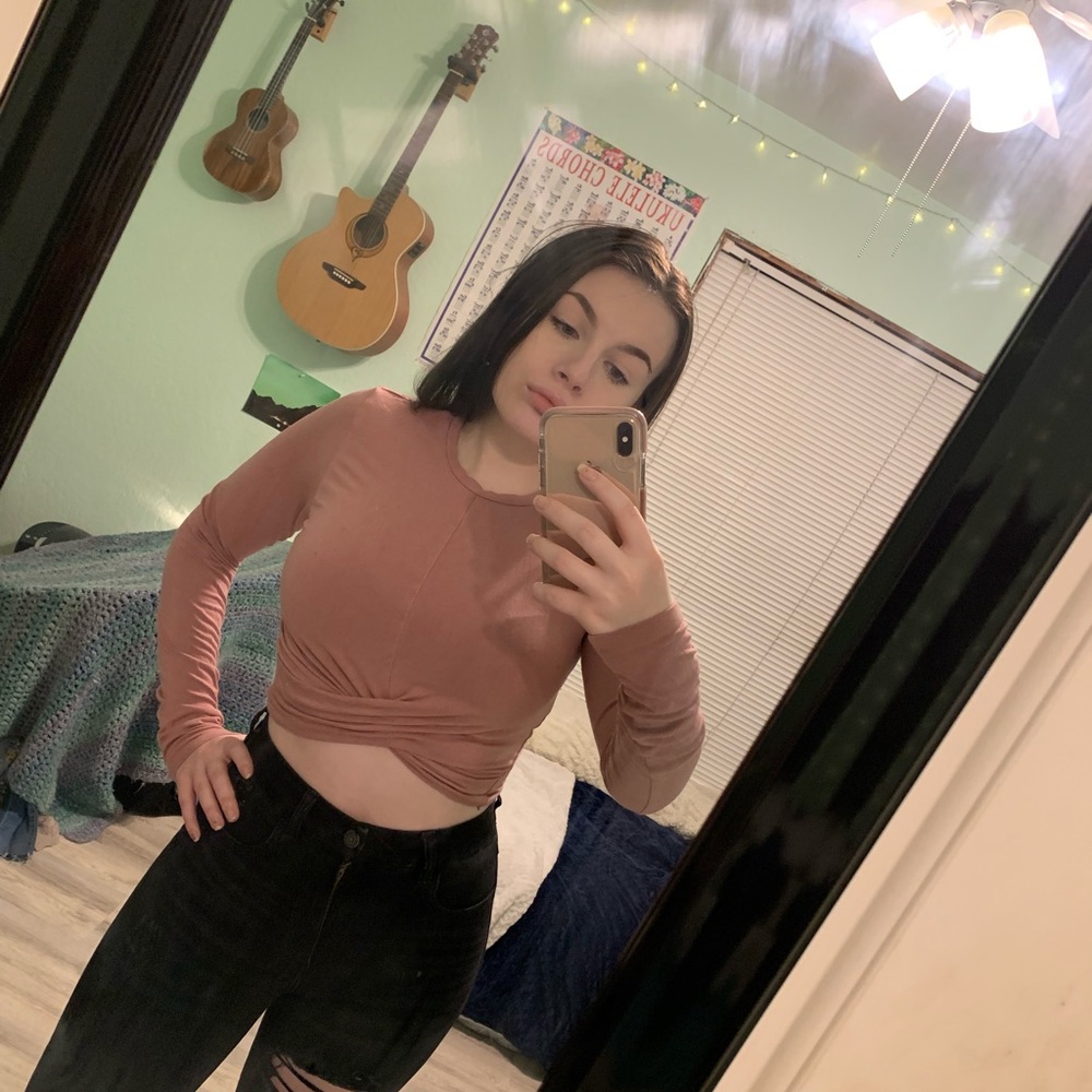 Cute, pink crop top